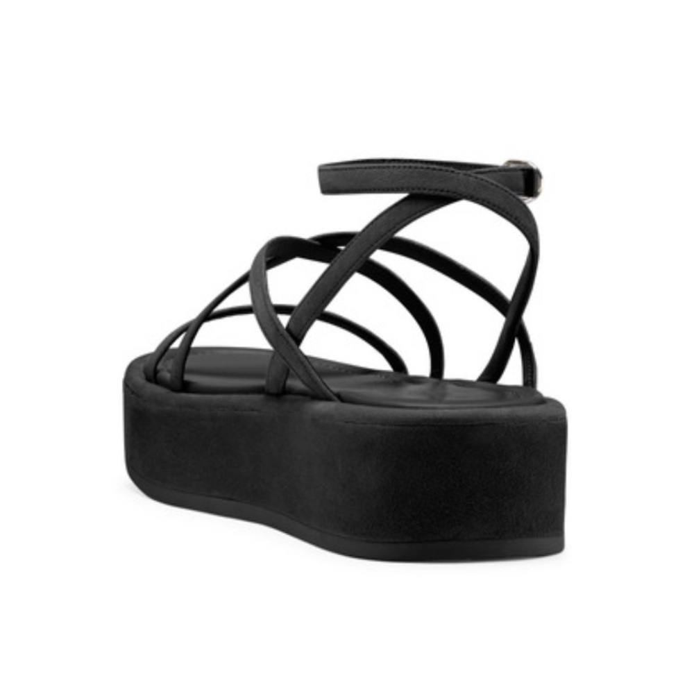 Stuart Weitzman Black Strappy Sandals - Picture 6 of 9